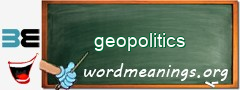 WordMeaning blackboard for geopolitics